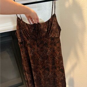 Ultra Flirt Black and Brown Cheetah Dress XL